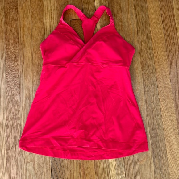 lululemon athletica Tops - Lululemon Love Red Deep V Neck Tank